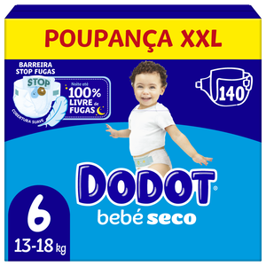 Fraldas Bebé Seco T6 13-18kg