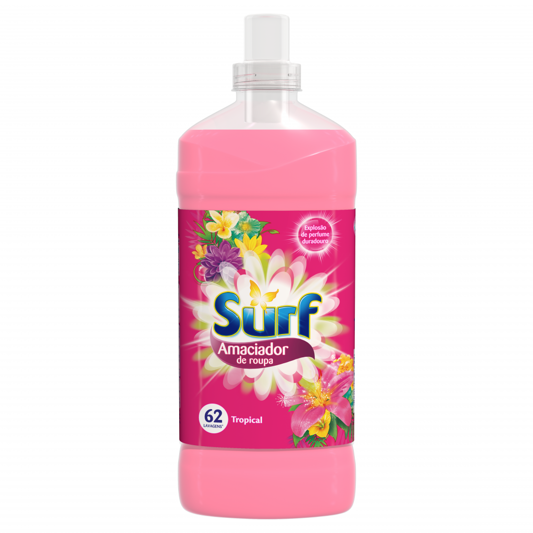 Surf Amaciador de Roupa Tropical, 62 Doses
