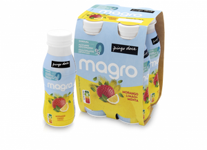 Iogurte Líquido Magro 000% Morango, Limão e Menta Pack 4