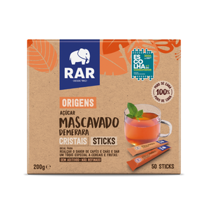 Açúcar Mascavado Demerara 50 sticks