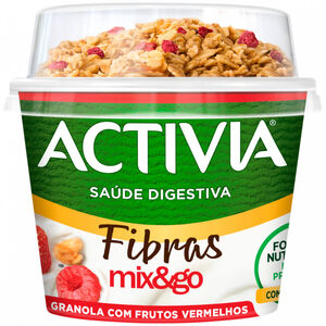 Iogurte Bífidus Mix&Go Granola com Frutos Vermelhos