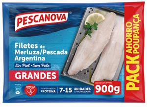 Filetes de Pescada Argentina sem Pele