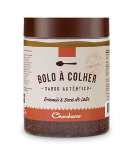 Bolo à Colher Brownie e Doce de Leite Chocolame