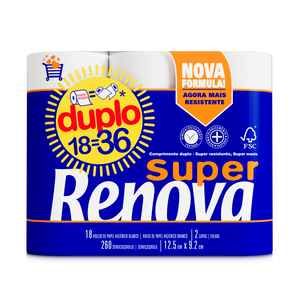 Papel Higiénico Super 2 Folhas 18=36 Rolos