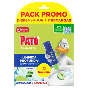 Bloco Sanitário Discos Lima Dispensador + 2 Recargas