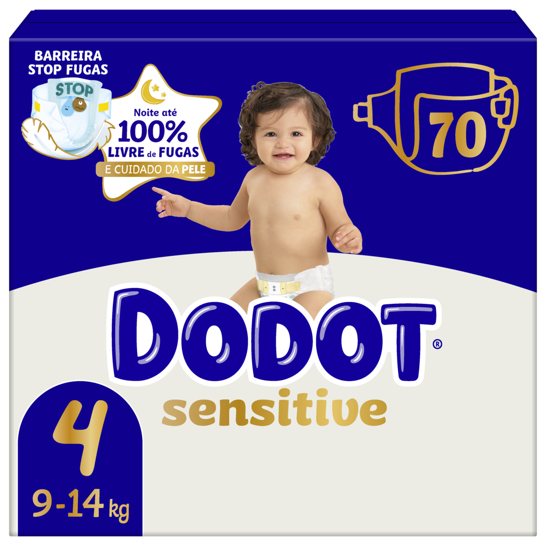 Fraldas Sensitive T4 9-14kg