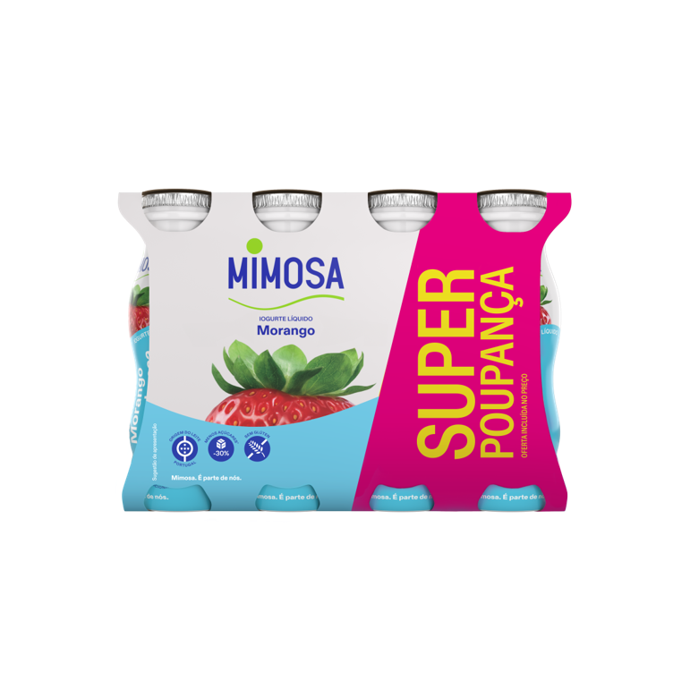 Iogurte Líquido Magro Morango Pack 8