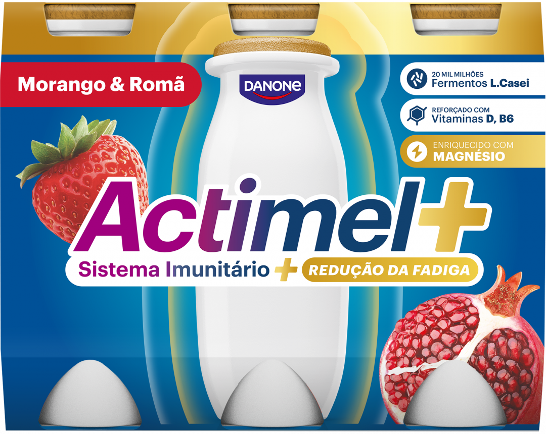 Iogurte Líquido Romã e Morango Pack 6