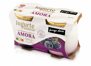Iogurte Cremoso com Pedaços de Amora Pack 2
