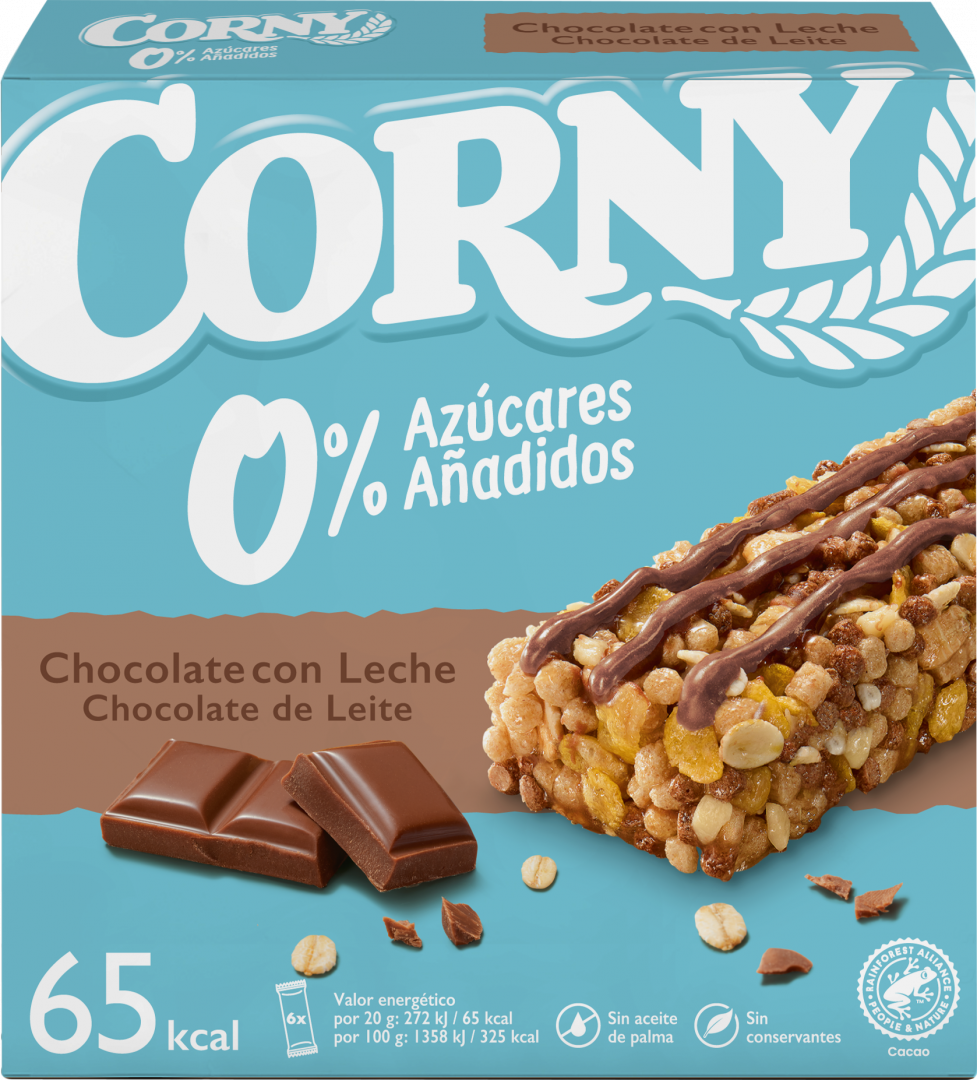 Barras de Cereais e Chocolate de Leite 0% Açúcar