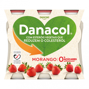Iogurte Líquido Reduz Colesterol Morango Pack 6