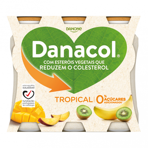 Iogurte Líquido Reduz Colesterol Tropical Pack 6