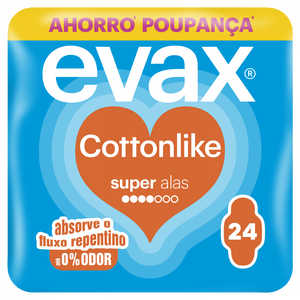 Pensos Higiénicos Cottonlike Super com Abas