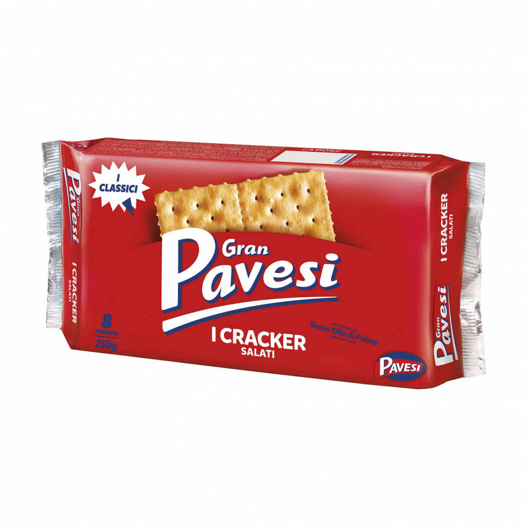 Bolachas Crackers com Sal na Superfície