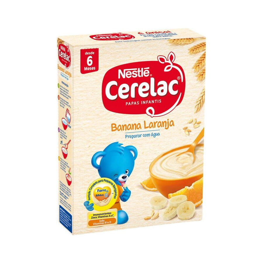 Papa Infantil Farinha Láctea Banana e Laranja