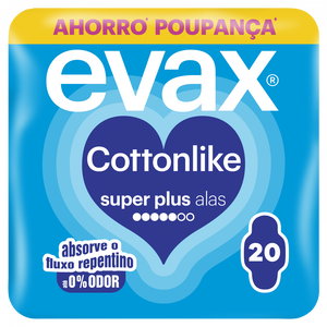 Pensos Higiénicos Cottonlike Super Plus com Abas