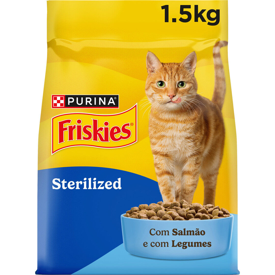 Comida Seca para Gato Esterilizado com Salmão e Legumes