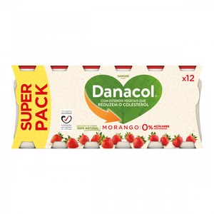 Iogurte Líquido Reduz Colesterol Morango Pack 12