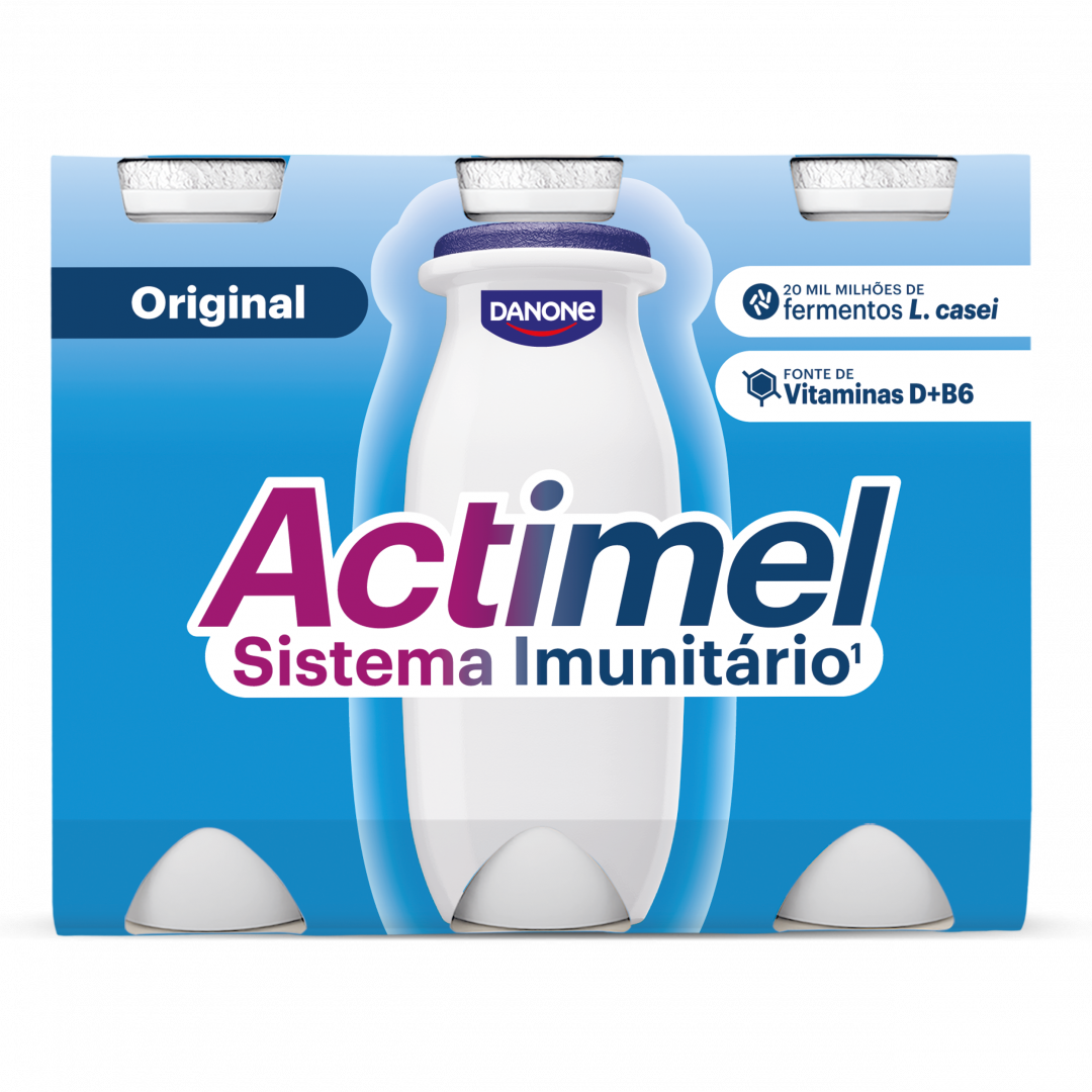 Danone Actimel Iogurte Líquido Natural, Pack 6 x 100g