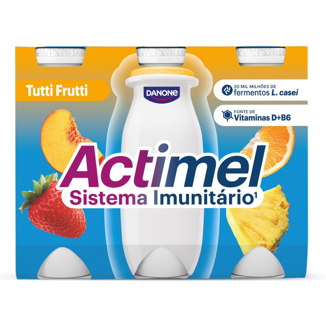 Danone Actimel Iogurte Líquido Defesas Tutti Frutti, Pack 6 x 100g