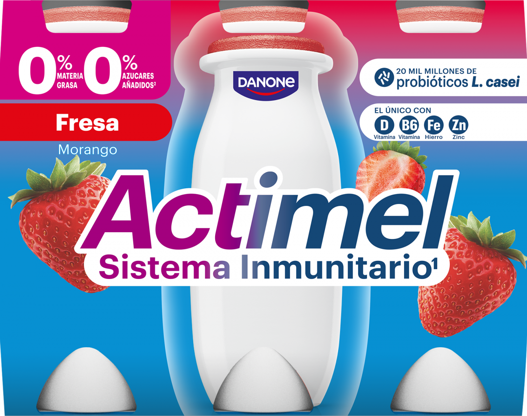 Iogurte Líquido Magro Defesas Morango Pack 6