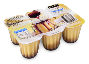 Pudim Flan de Baunilha com Molho de Caramelo