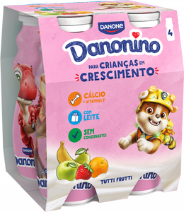 Iogurte Líquido Infantil de Tutti Frutti Pack 4