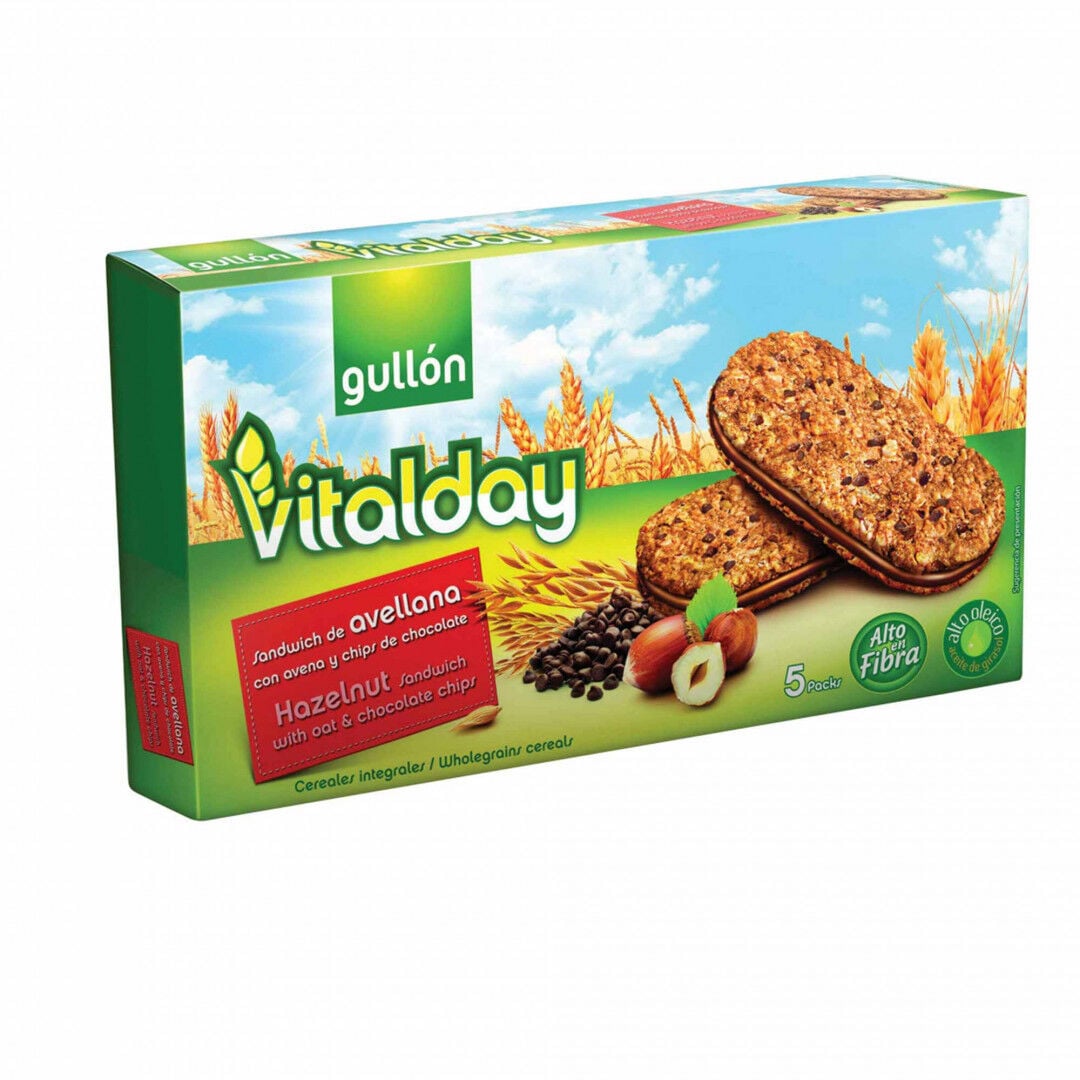 Bolachas Vitalday com Recheio Avelã Pack 5