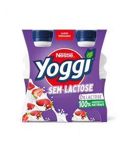 Iogurte Líquido sem Lactose Morango Pack 4