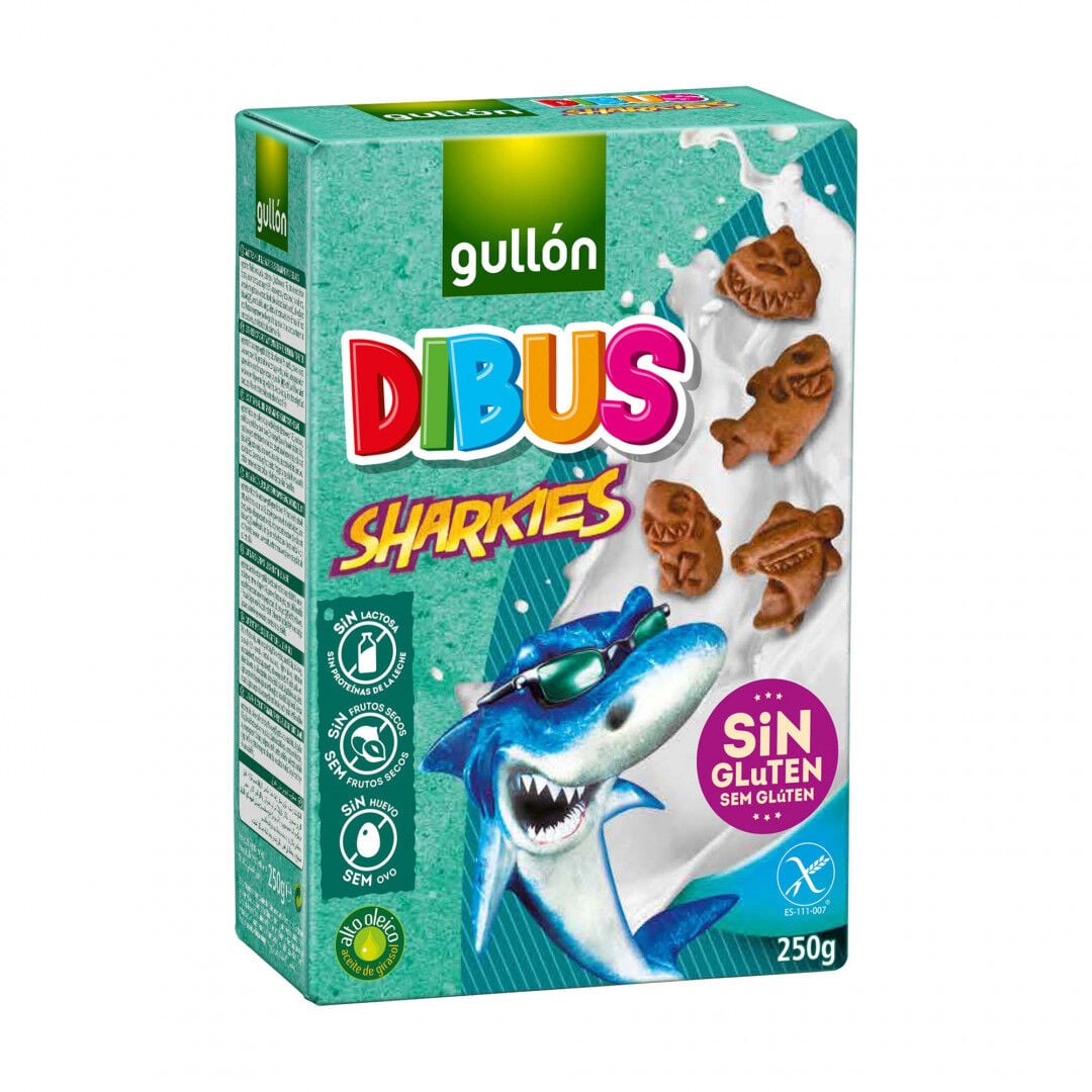 Bolachas Dibus Sharkies sem Glúten