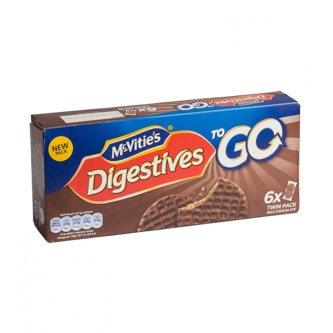 Bolachas Digestivas com Chocolate de Leite Pack 6