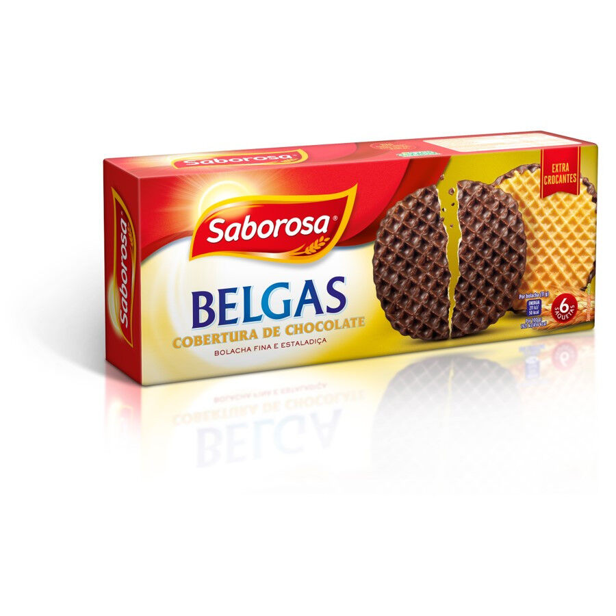 Bolachas Belgas com Cobertura de Chocolate