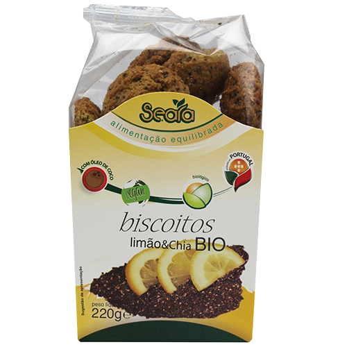 Biscoitos com Limão e Chia Biológicos