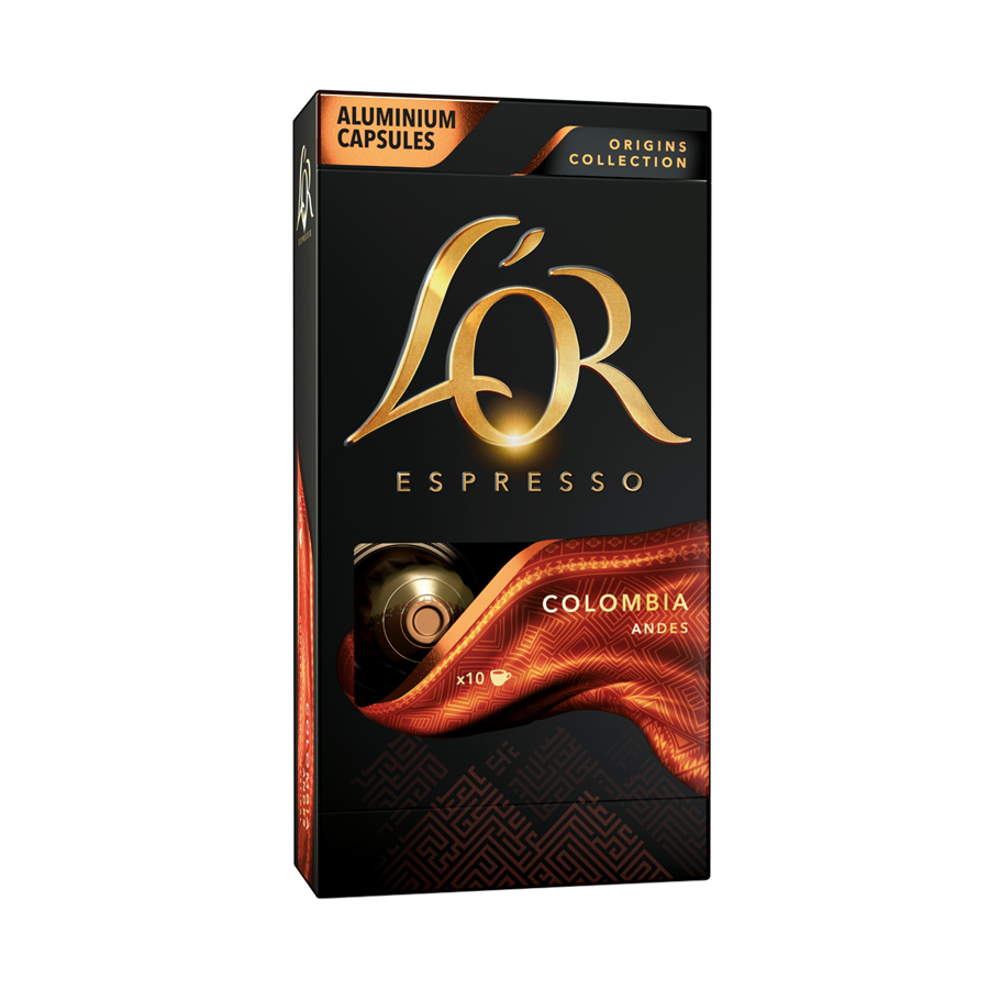 CÁPSULAS L'OR CAFÉ COMPATÍVEL NESPRESSO COLOMBIA 10UN