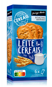 Bolachas Matinais de Leite e Cereais
