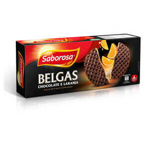 Bolachas Belgas Cobertas com Chocolate e Laranja