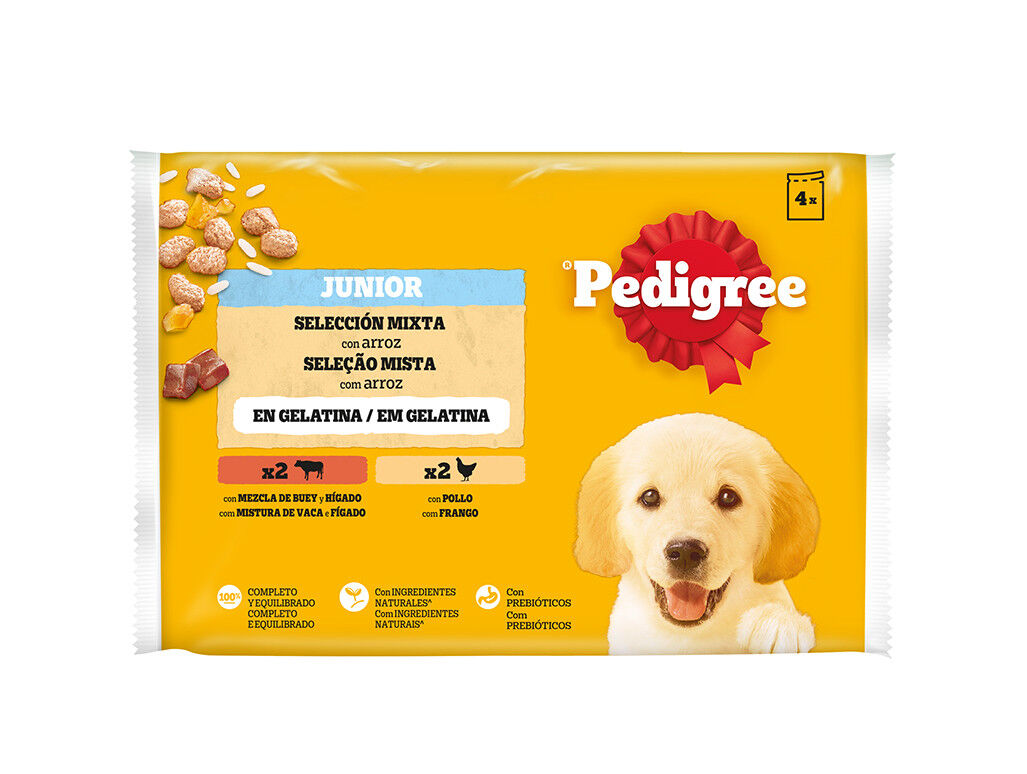 Comida Húmida para Cão Júnior Seleção de Carnes em Gelatina
