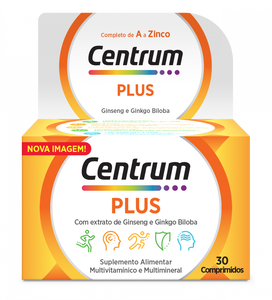 Multivitamínico Centrum Plus Ginseng e Ginkgo
