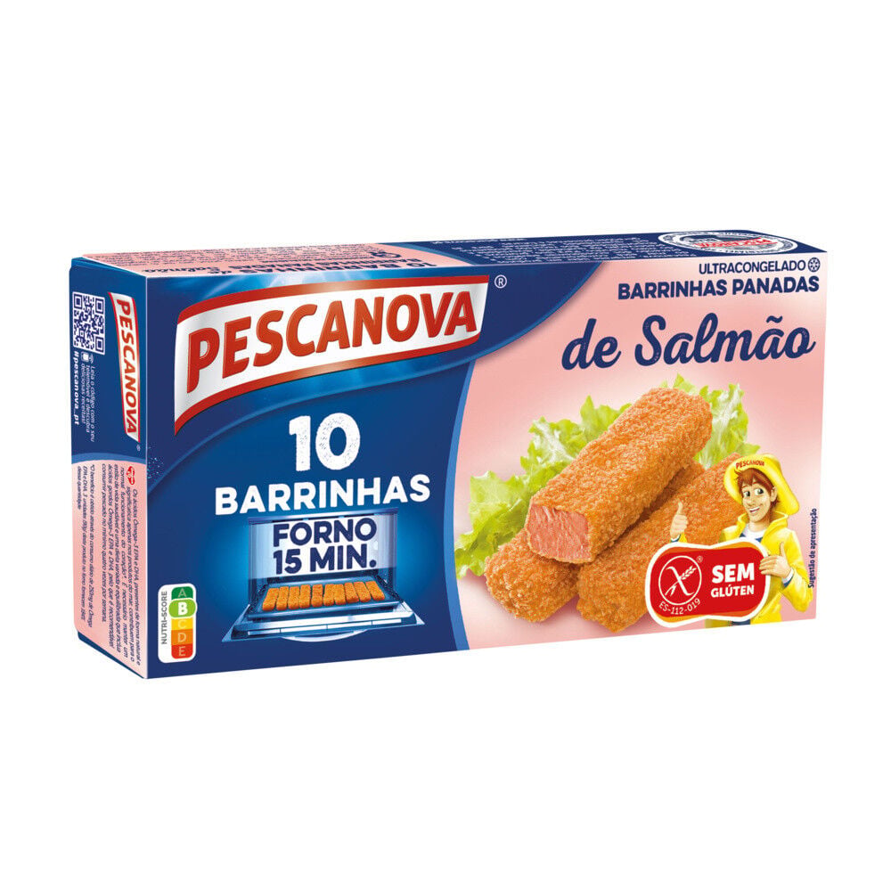 Barrinhas de Salmão Panado Sem Glúten