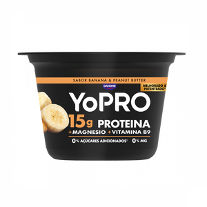 Iogurte Proteína com Manteiga Amendoim e Banana