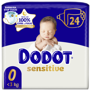 Fraldas Sensitive T0 < 3kg