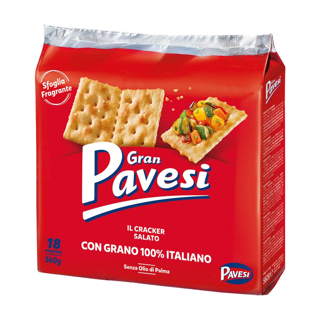 Bolachas Crackers com Sal na Superfície