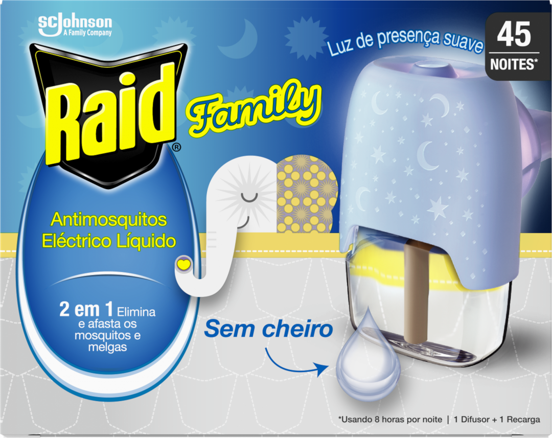 Inseticida Elétrico Family Aparelho+Recarga 45 Noites