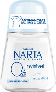 Desodorizante Roll On Narta Invisible sem Álcool