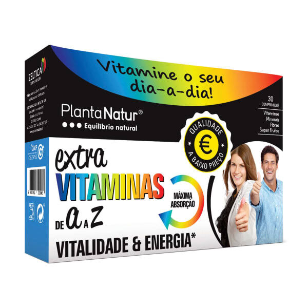 Planta Natur Suplemento Alimentar Extra Vitaminas A a Z, 30 Comprimidos