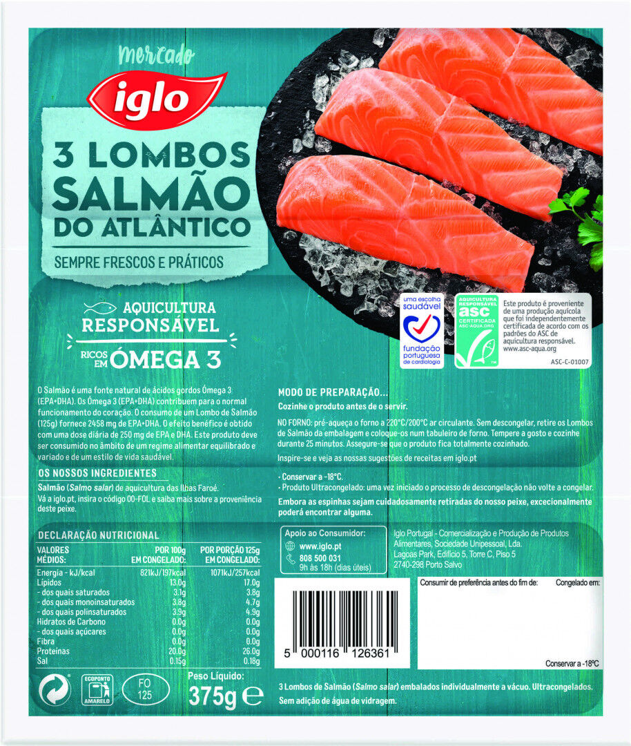 Lombos de Salmão