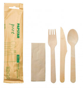 Kit de Talheres Madeira