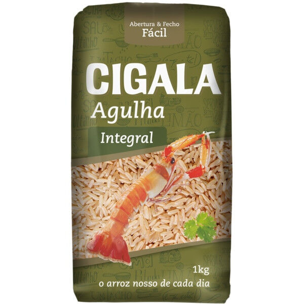 Cigala Arroz Agulha Integral, 1kg