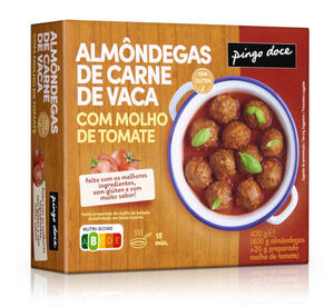 Almôndegas de Vaca com Molho de Tomate Congeladas