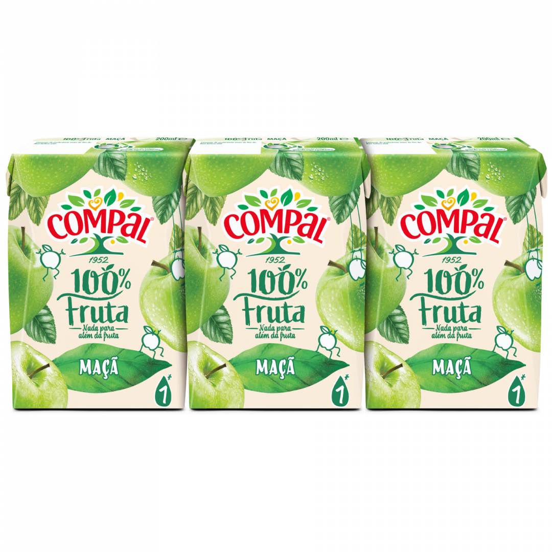 Sumo de 100% Maçã Pack 3
